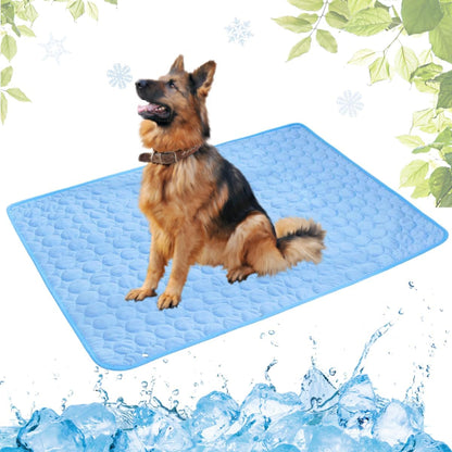 Cooling Mat for Dogs and Cat, Heat Relief Pet Cooling Mat for Crates, Kennels and Beds - Portable and Washable(Blue,70X100Cm)