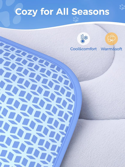 【Extra Thick】  Dog Cooling Mat 70X90Cm, Longer Lasting Cooling(Blue)